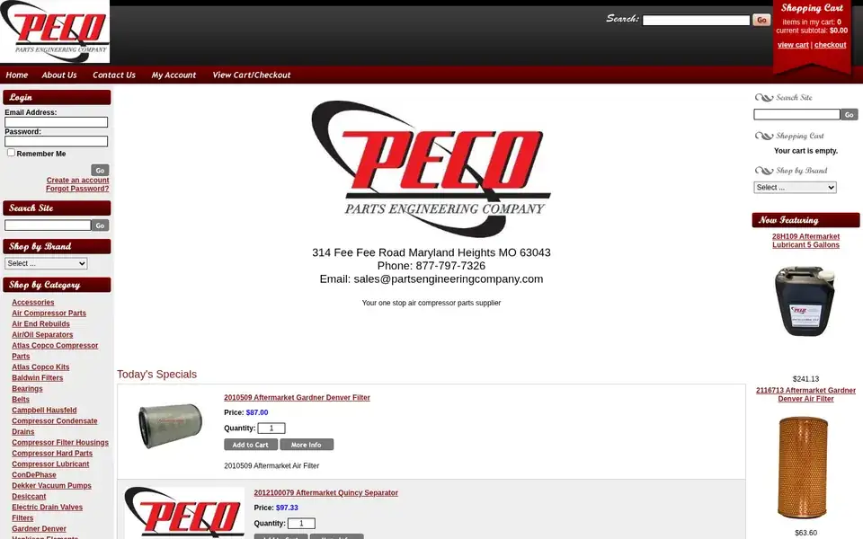 Parts Engineering Company (PECO) website
